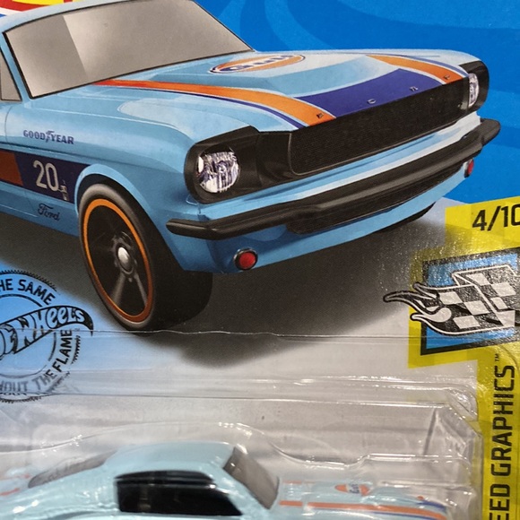 Hot Wheels | Speed Graphics #4 of 10 Cars: ‘65 Mustang 2+2 Fastback - 1:64 Scale - Picture 8 of 12